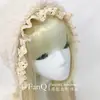 Lolita casera Caperucita Roja Retro Cuento de Hadas Orejas Puntiagudas Protección Auditiva Sombrero Cálido Encaje Encaje Sombrero de Terciopelo Engrosado y Cálido