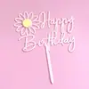 Nueva Decoración para Pastel de Cumpleaños de Acrílico de Doble Capa Estilo Copyright Ins Niño y Niña Feliz Cumpleaños Inserto para Pastel