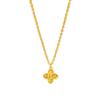 Collar Puzuoqiang de escamas de dragón con destellos dorados brillantes de 24 quilates, con trébol de cuatro hojas y hielo roto, cadena de clavícula para mujer.