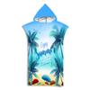 Roupão de banho com capuz para impressão digital, roupão de banho com capa, toalha de praia, toalha de banho, toalha de piscina, material de algodão absorvente, conjunto