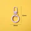 Color macarrón hebilla de puerta anillo de resorte llavero accesorios adornos hechos a mano Pindu colgante colgante anillo conector abierto de colores