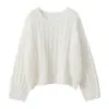 Suéter 100% Cachemir Puro para Mujer Otoño/Invierno 2026, Jersey de Cuello Redondo Acanalado, Estilo Casual Holgado, Suéter Básico Simple y Grueso