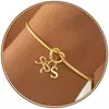 Pulsera con dijes de alfabeto de 26 letras, estilo europeo y americano transfronterizo, brillante, anudada, diseño de nicho, moderna y versátil, pulsera nueva