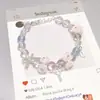 Pulseira de Contas Cauda de Peixe de Cristal, Super Delicada, Estilo Novo, Exquisita, De Alta Qualidade, Versátil, Presente para Melhor Amiga, Joia Doce para Estudantes