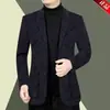 Chaqueta de Traje Gruesa de Peso Pesado para Hombre para Otoño e Invierno, Nueva Chaqueta Gruesa Casual de Lana para Hombres de Mediana Edad, Chaqueta de Papá