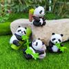 Adornos Lindos de Panda Gigante para Coche Cerámica Paisajismo Carnoso Micro Paisaje Adornos Decoraciones de Escritorio Regalos Souvenirs