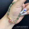 Pulseira Fantasma Verde Natural Original Feminina Design DIY Pulseira de Cristal Contas Vazadas Fantasma Verde 2024 Novo
