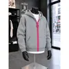Sudadera con Capucha y Cremallera Grande Colorblock para Hombre y Mujer Diseño Otoñal Corte Ajustado Favorecedora Cremallera de Diente Gigante de Colores Chaqueta