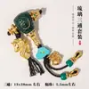 Set de Tres Piezas de Vidrio Verde Pulsera Hecha a Mano DIY Cabeza de Buda Vajra 108 Accesorios Cuentas Accesorios Colección de Joyería
