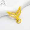 Llavero con forma de cola de pez de aleación de zinc, hebilla de puerta pintada, anillo de resorte, colgante accesorio, gancho para joyería hecho a mano DIY