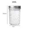Pote de Vidro Diamante Transparente Garrafa de Vidro para Geleia Garrafa Selada para Iogurte Sub-Garrafa para Geleia Garrafa de Vidro Diamante