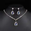 Collar de Gota de Agua con Circonita de Moda Cadena para Clavícula de Temperatura Alta de Lujo Ligero Collar de Lujo Ligero Exquisito Pendiente Venta al por Mayor
