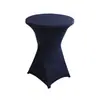 Venda Direta de Fábrica Capa para Mesa de Bar Cor Sólida Toalha de Mesa Alta para Mesa de Banquete Cocktail Mesa Alta Elástica Ajustável Capa para Mesa Redonda
