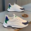 Zapatos de Malla para Verano 2025 para Hombre Transpirables Zapatos para Correr Cuadros Suela Suave Zapatos Modernos para Estudiantes Malla Fina Versátiles Zapatos Blancos