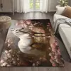 Tapete Grande Animal da Amazon Pintura a Óleo Desenho Animado Veludo de Cristal Grande Área Tapete de Quarto Vento Fácil de Cuidar Antiderrapante