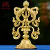 Ocho adornos auspiciosos cobre oro completo Tantra instrumento de adoración a Buda Buda frontal Colección de los Ocho Tesoros Auspiciosos traje de ocho suministros