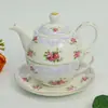Pote de cerâmica de estilo europeu para mãe e filho pequeno conjunto de chá da tarde de luxo xícara de café de alto valor de cor xícara de flor terno de bule criativo