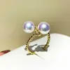 Explosión transfronteriza moda femenina anillo abierto de perlas entorchadas ajustable moda clásico esencial