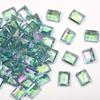 Tiktok Net Red novo 8 * 10mm ângulo reto diamante unha beleza gelo através unha broca Super Brilho Aurora cristal strass atacado