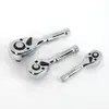 Mini Chave de Catraca com Cabo Curto Conjunto de Soquetes Hexagonais Pequeno Médio Grande Liberação Rápida Catraca Pequena