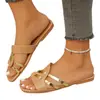 Sandalias planas de color block con punta redonda para mujer, estilo nuevo 2026, tallas grandes europeas y americanas, para uso casual al aire libre