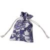 Bolsa de lino con cordón impresa en chino para guardar joyas, bolsa vacía de embalaje, impresión directa de logo de fábrica, en stock 10*14