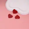 Colgante de aleación sin letras en forma de corazón brillante casual para llavero hecho a mano DIY, colgante de joyería