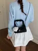 Bolso de mano plisado fresco y elegante, bolso tipo dumpling con estampado de estrellas, simple y elegante, bolso de cadena para hombro y bandolera moderno