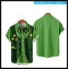 Camisa Informal de Manga Corta Suelta y Moderna para Hombre con Estampado de Corazón Estilo Nuevo Transfronterizo para el Día de San Valentín Sin Bolsillos