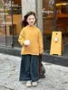 Malharia Yojia para Meninas Inverno 2025 Nova Moda Roupas Infantis Suéter Roupas Malha Infantil Espessa