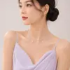Corea del Sur Moda Dongdaemun simple exquisito collar corto de diamantes de imitación collar de cadena de clavícula de estrella de cristal de doble capa para mujer
