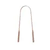 Raspador de Língua de Cobre Puro Limpador de Língua em Forma de U Placa Raspadora de Língua para Remover Mau Hálito e Limpar a Boca Conjunto de Cuidados