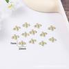 Decoraciones de Arte para Uñas de Mariposa de Aleación Nuevas y de Moda 3D Abeja Dorada Metal Dorado y Plateado Decoraciones para Uñas Fábrica al por Mayor