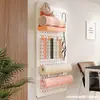 Pared del pasillo tablero perforado sin clavos hogar tablero metálico para colgar estantería pared colgante almacenamiento escritorio de pared estante de pared
