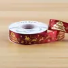 Fita de Natal Presente de Natal Caixa de presente Embalagem Fita decorativa Bolo Fita de cozimento Fita de Natal