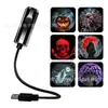 Lámpara Proyector Luz Nocturna USB Calavera Murciélago Papá Noel Decoración Habitación de Fiesta Proyector Cielo Estrellado del Universo
