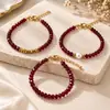 Bestseller transfronteiriço: Pulseira de pérolas artificiais estilo boho, moderna e versátil, pulseira de miçangas tecida à mão, presente de Ação de Graças
