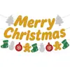 Amazon Nuevo Fiesta de Navidad MerryChristmas Banner de Letras de Papel con Purpurina Flor de Tirar Tarjeta Decoración