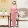 Roupa térmica feminina de veludo, conjunto de inverno, forro de fleece, autocalor, dupla face, de Veludo, novas calças compridas sem costura, outono e inverno