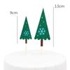 Copyright Árbol de Fieltro Mori Árbol Pequeño No Tejido Árbol de Navidad Decoración de Pastel de Cumpleaños Tarjeta Enchufe Bandera Pastoral