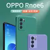 Adequado para capa de celular OPPOReno6 Cubo Mágico Reno6Pro + silicone líquido cor sólida tudo incluído reno5 capa macia