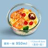Tazón para Conservar Alimentos de Vidrio Borosilicato Alto Resistente al Calor Coreano de Gran Capacidad Lonchera Redonda Apto para Microondas Tazón para Ensalada de Frutas