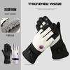Guantes de esquí para hombre y mujer invierno exterior ciclismo coche eléctrico pantalla táctil antisalpicaduras agua antideslizante con forro polar cálido grueso pareja