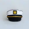 Gorra Azul Marino con Ancla Bordada Gorra de Copa Plana Gorra de Barco Gorra de Marinero para Viaje Escenario de Fotografía Performance