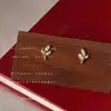 Pendientes Mini Hoja con Circonita Micropavimentada Versátiles para el Día a Día Pendientes de Rama de Olivo de Diseño Simple Lujo Ligero Gama Alta