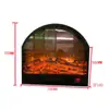 Gabinete Triangular para Chimenea con Fuego Electrónico de Forma Irregular, Calefacción de Pared de Fondo de Estufa de Arco Semicircular en Forma de L Empotrada, Otros