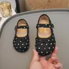 Zapatos de princesa para niñas estilo coreano, nuevo modelo primavera-verano, zapatos casuales retro de lunares para niñas, zapatos de cuero para niños, zapatos planos de lunares