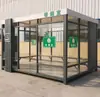 Cabine de Fumante Externa Fabricante de Vidro Acabado Abrigo para Fumantes Área de Fábrica Personalizada Sala de Fumantes Pública Fumante Móvel