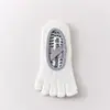 Calcetines de yoga de cinco dedos para mujer, calcetines antideslizantes profesionales para Pilates, calcetines finos de verano para deportes de interior y fitness con dedos separados