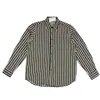 Hong Kong estilo drapeado bonito camisa listrada homens manga comprida estilo coreano moda moda bonito high-end design xadrez camisa solta